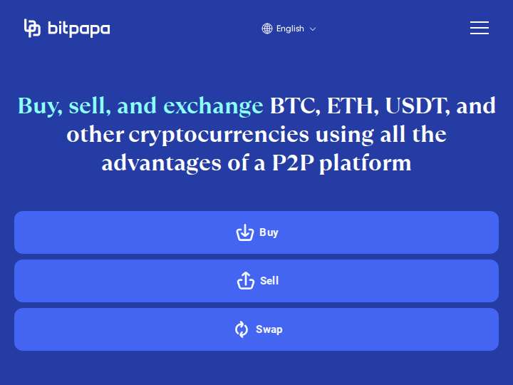 Bitpapa website preview