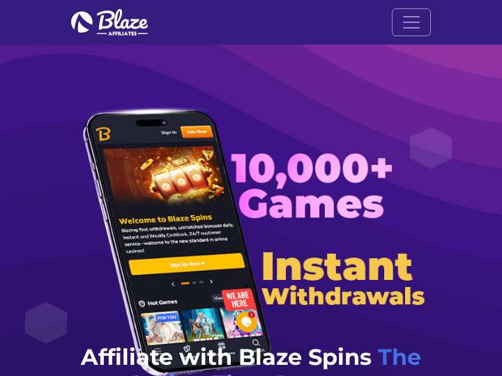 Blaze Affiliates website preview