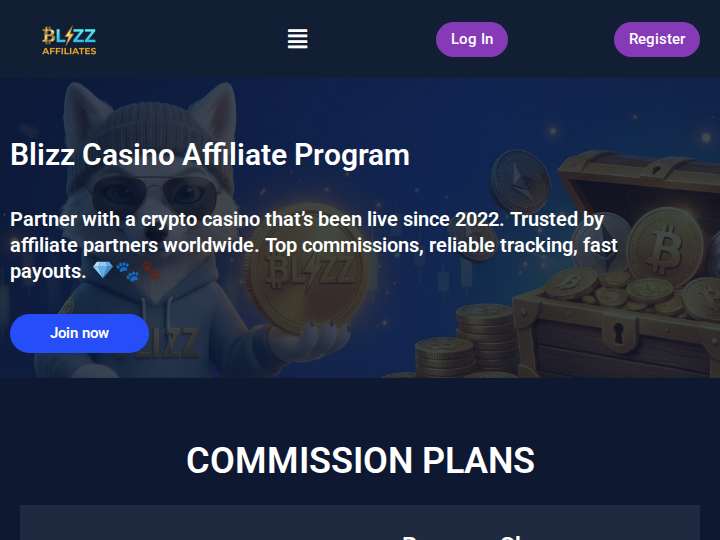 Blizz Affiliates website preview