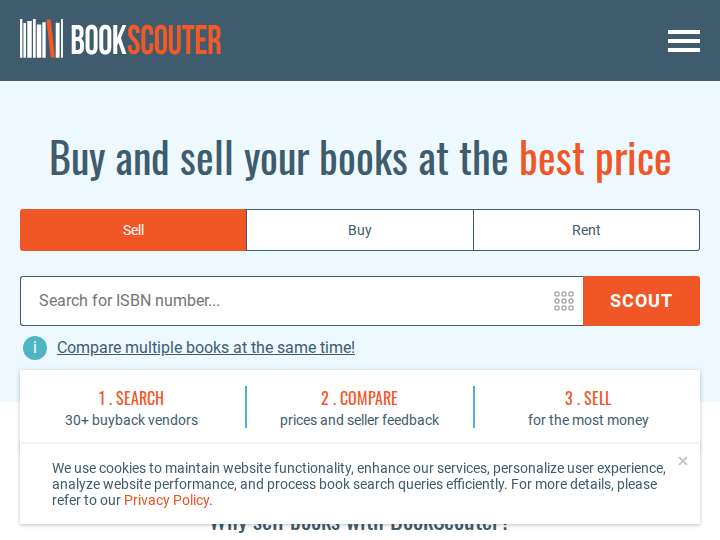 BookScouter Affiliate Program website preview