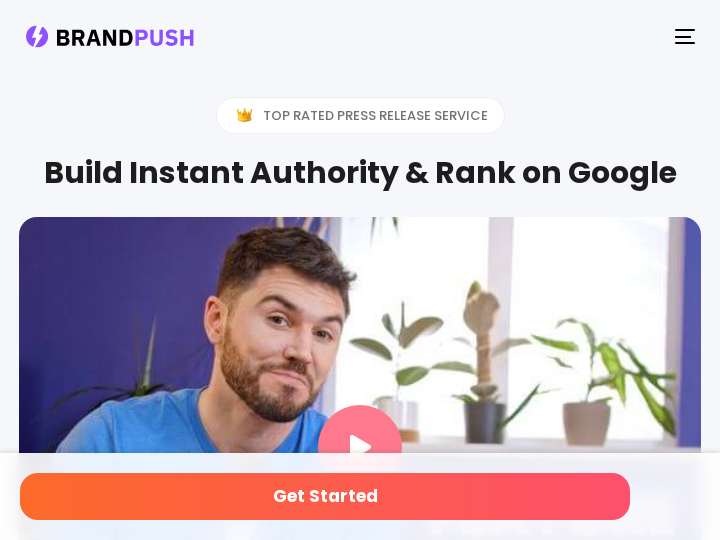 Brand Push Affiliate Program website preview