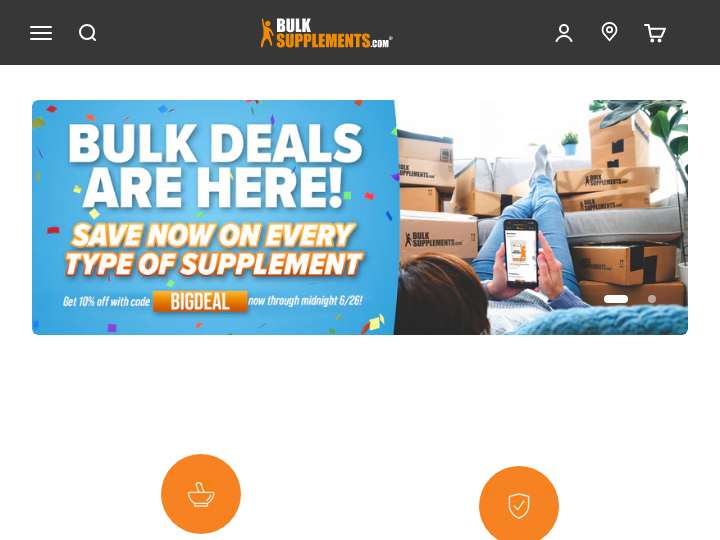 BulkSupplements.com website preview