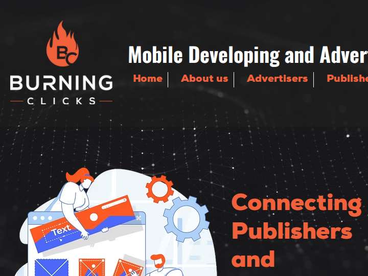Burning Clicks website preview