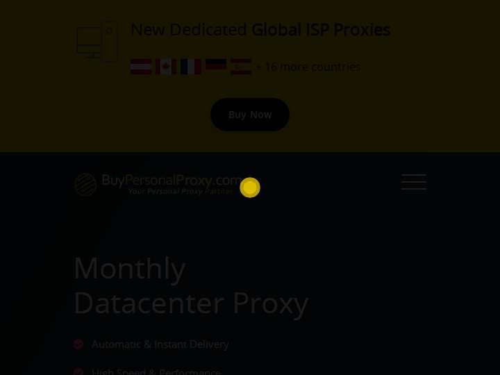 BuyPersonalProxy website preview