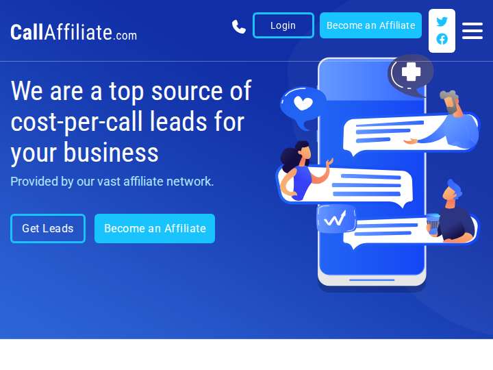 CallAffiliate website preview