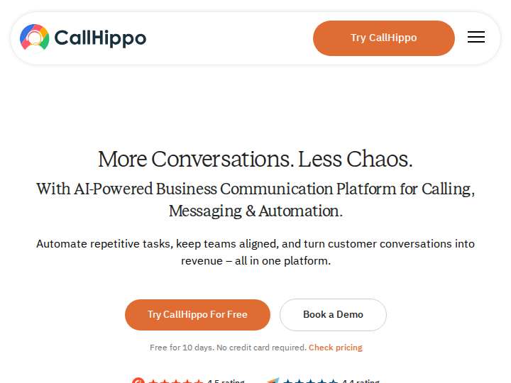 CallHippo website preview