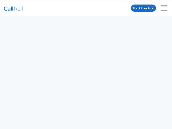 CallRail website preview