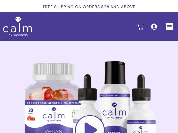 Calm by Wellness website preview