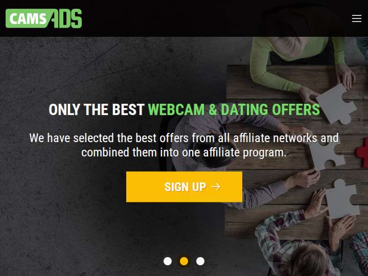 CamsAds website preview