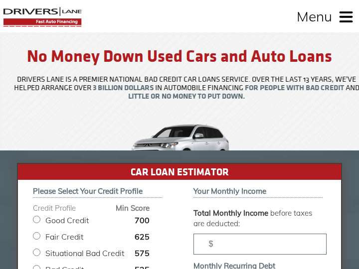Canada Auto Loan website preview