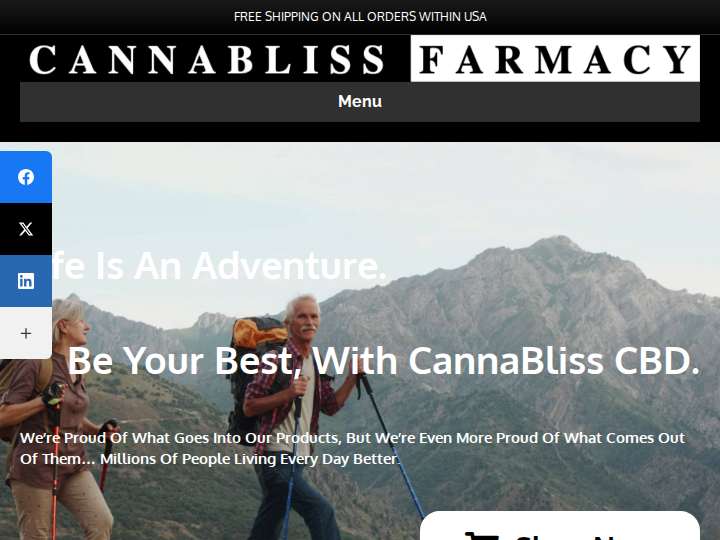 Cannabliss Farmacy website preview