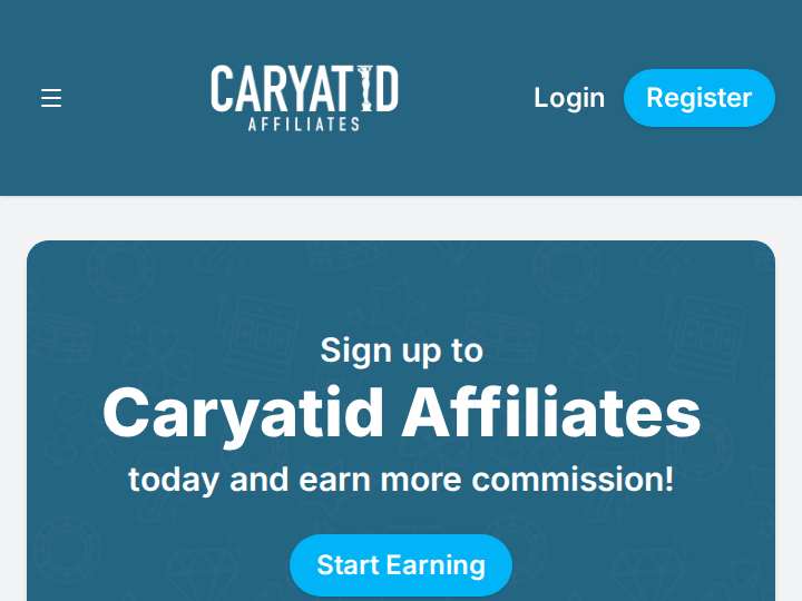Caryatid Affiliates website preview