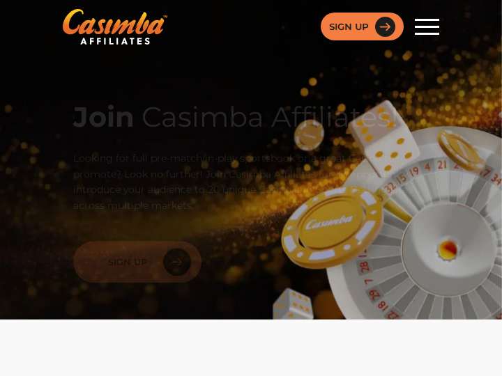Casimba Affiliates website preview