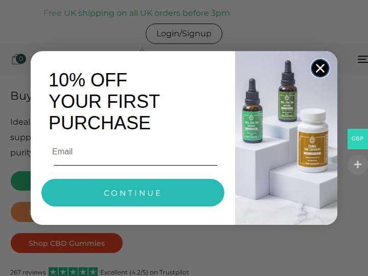 CBD Armour website preview
