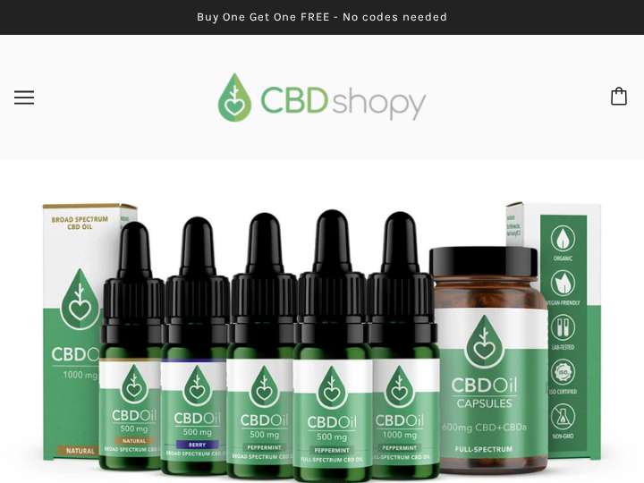 CBD Shopy website preview