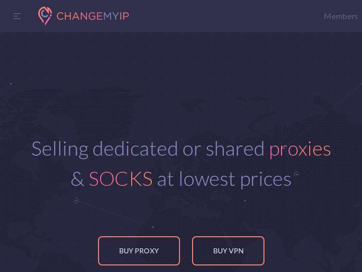 Changemyip Affiliate website preview