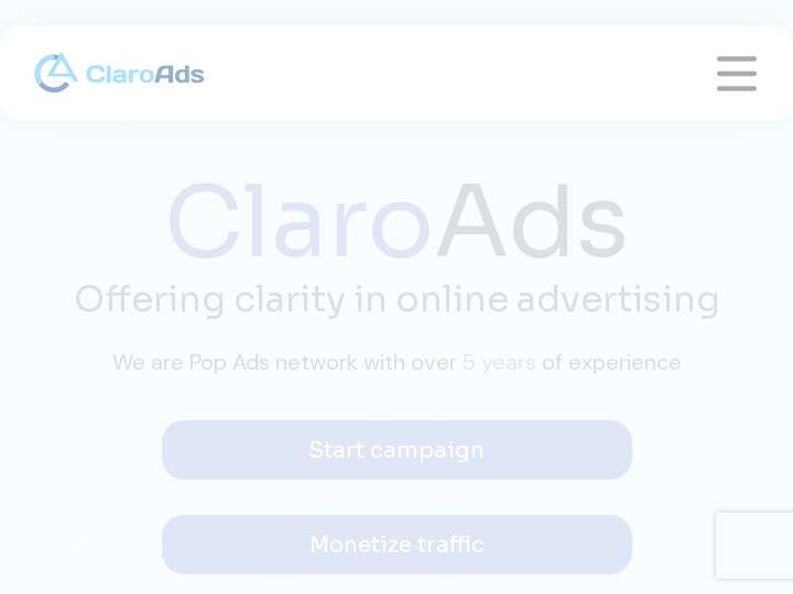 Claro Ads website preview