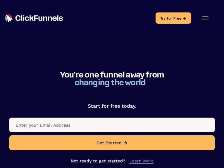 ClickFunnels website preview