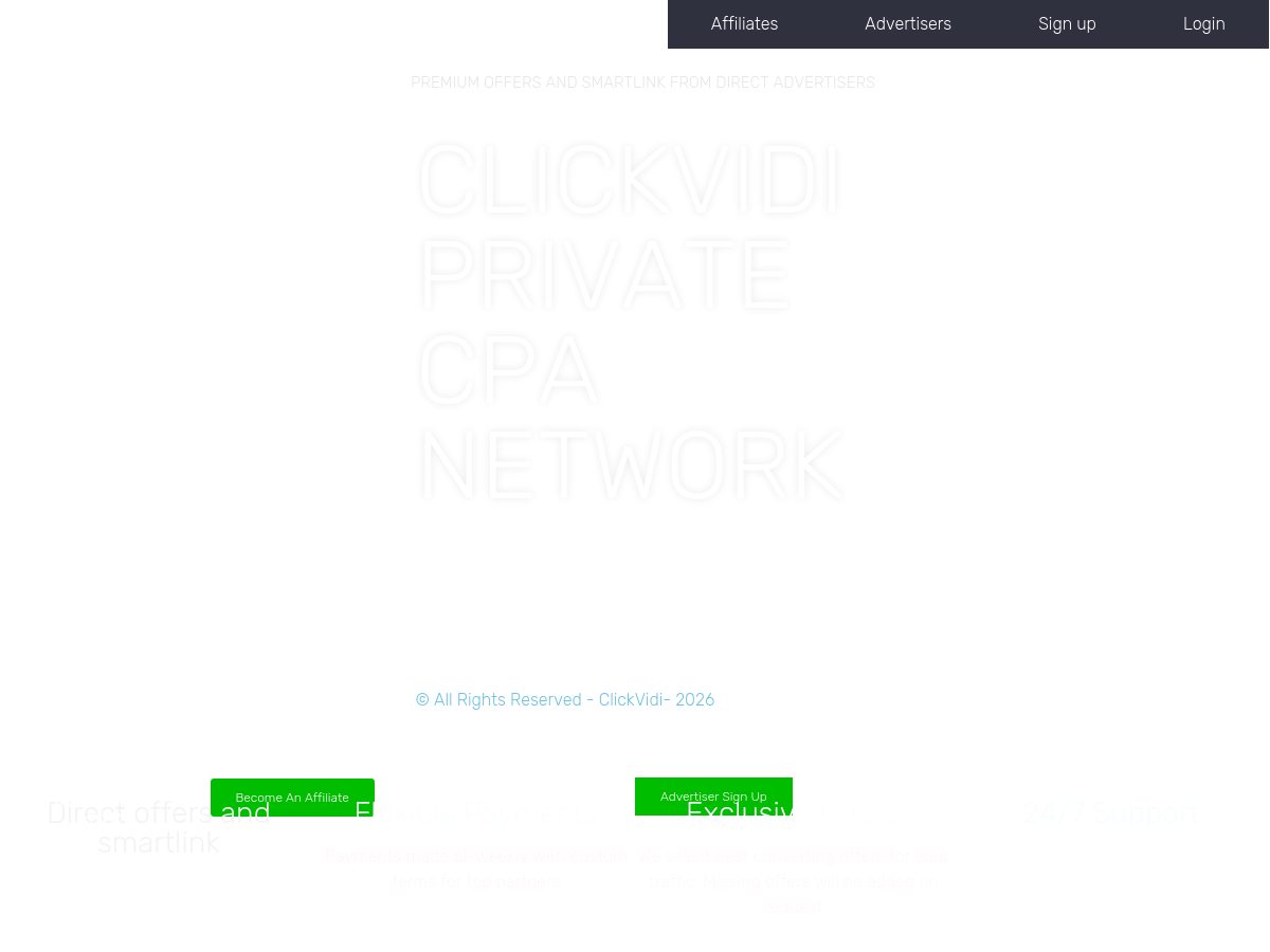Clickvidi website preview