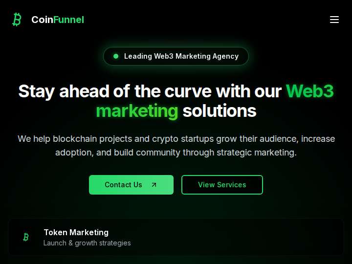 CoinFunnel website preview