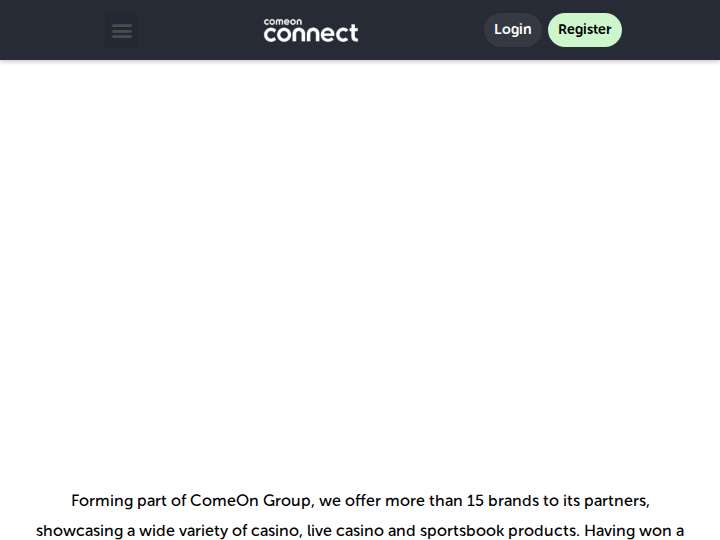 ComeOn Connect website preview