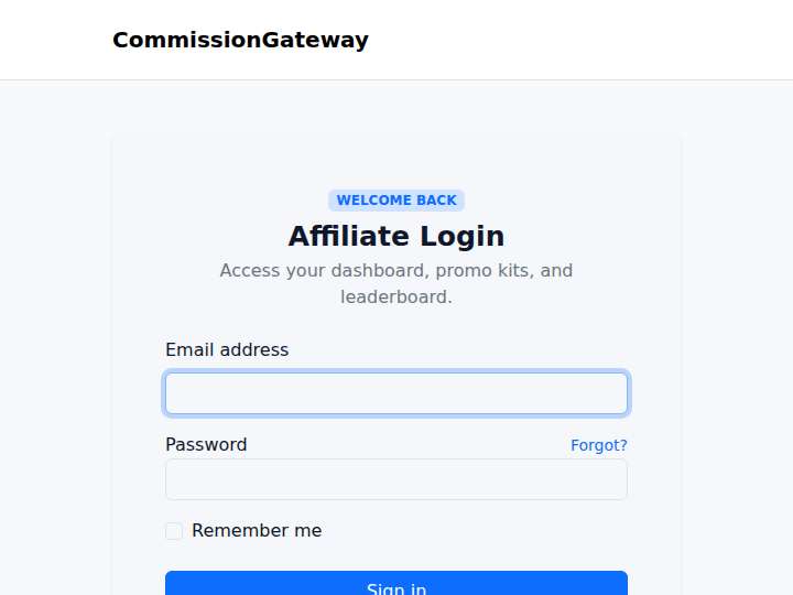 CommissionGateway website preview