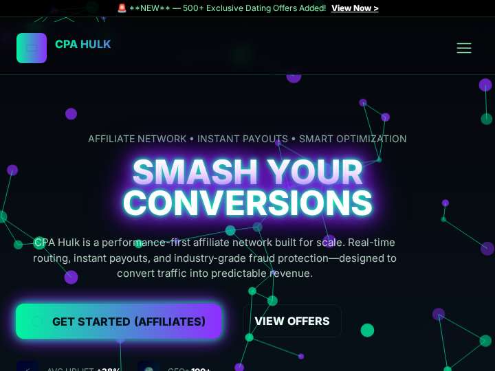 CPA Hulk website preview