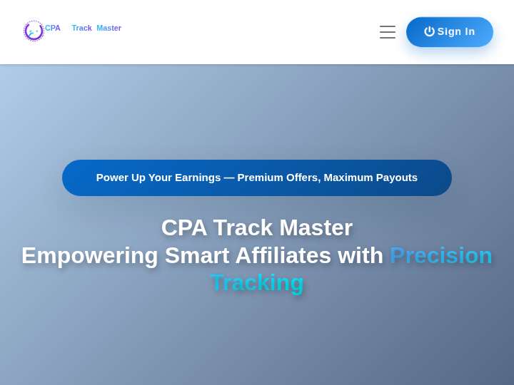 CPA Track Master website preview
