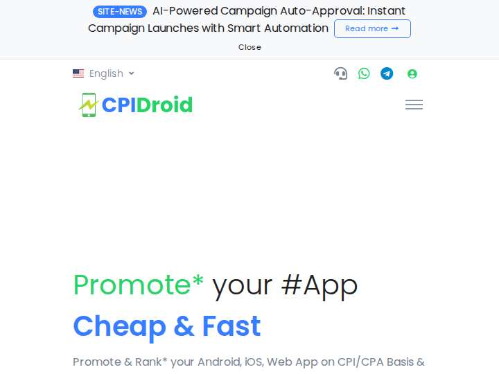 CPIDroid website preview