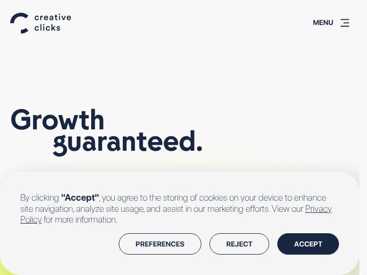 Creative Clicks website preview