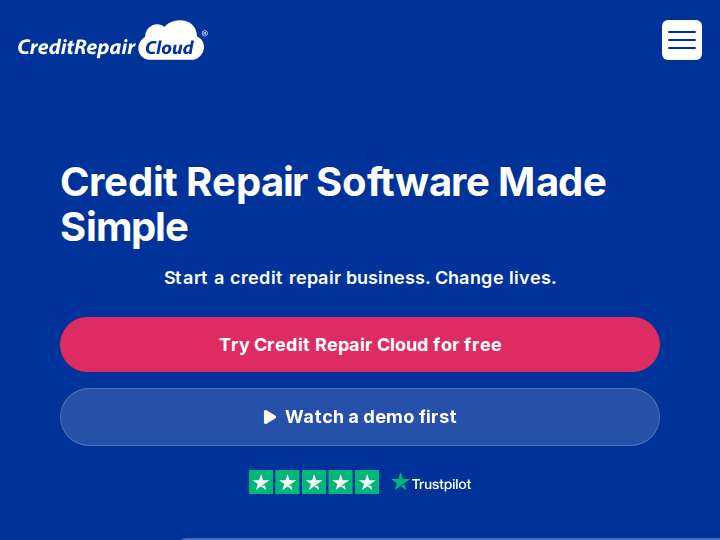 Credit Repair Cloud website preview