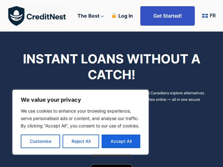 CreditNest Affiliate Program website preview