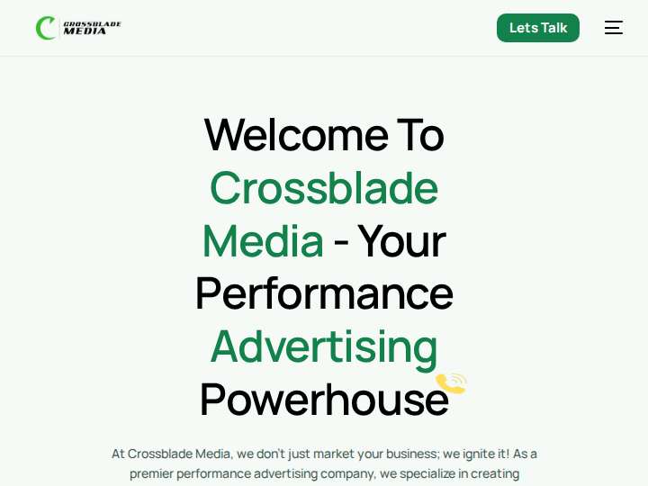 Crossblade Media website preview