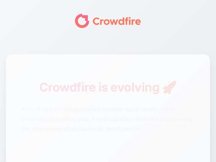 Crowdfire website preview