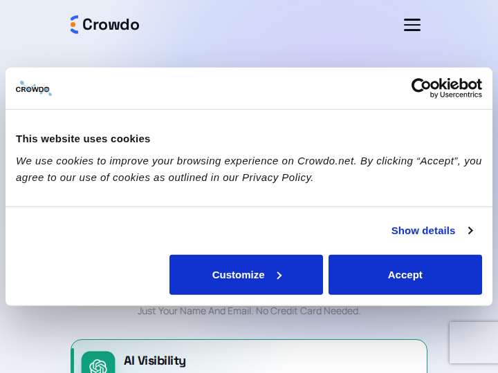 Crowdo.net website preview