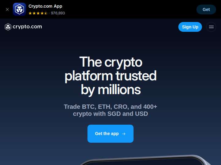 Crypto.com Affiliate Program website preview
