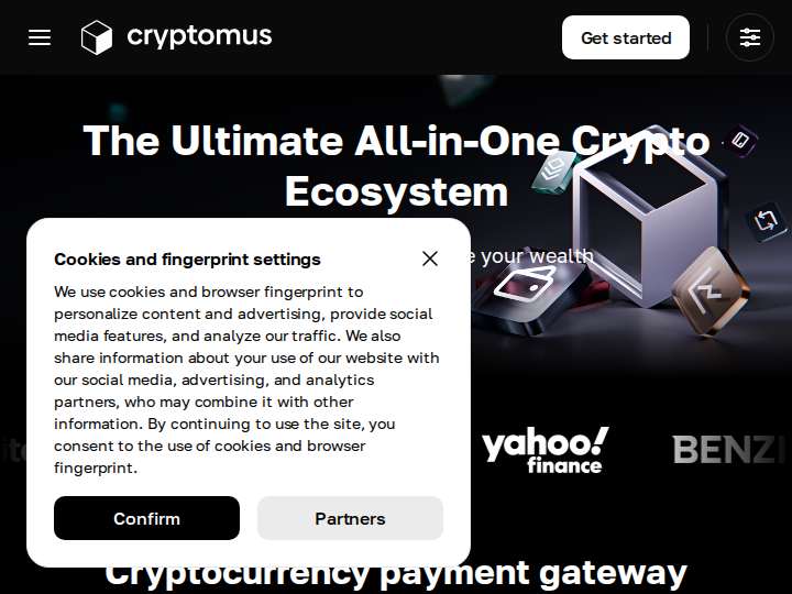 Cryptomus Affiliate Program website preview