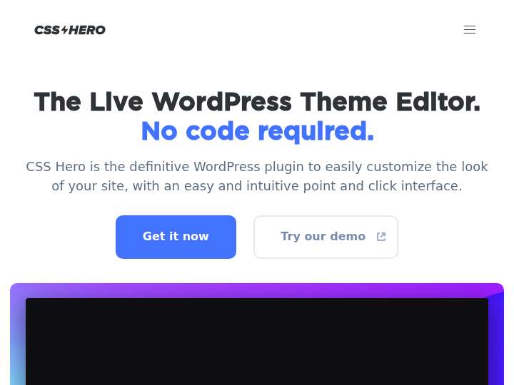 CSS Hero website preview