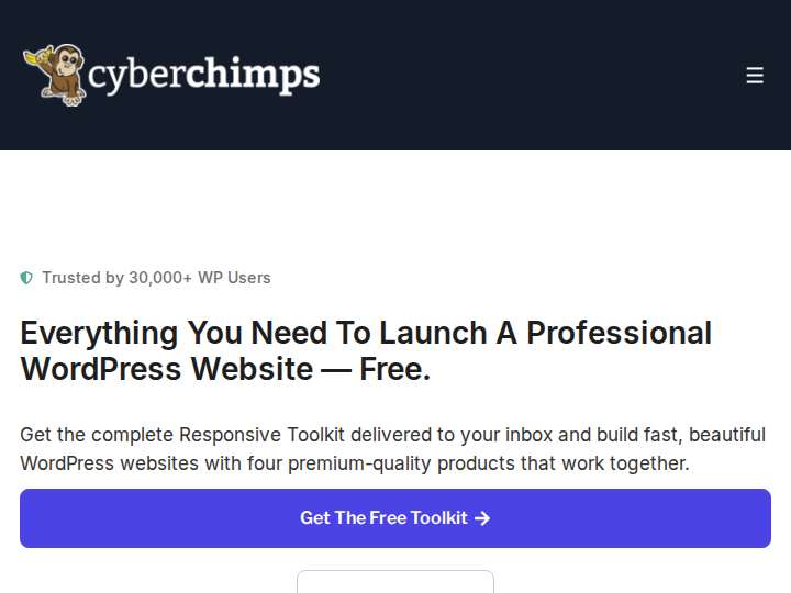 CyberChimps website preview