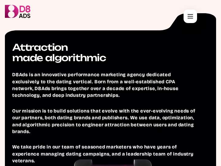 D8Ads website preview