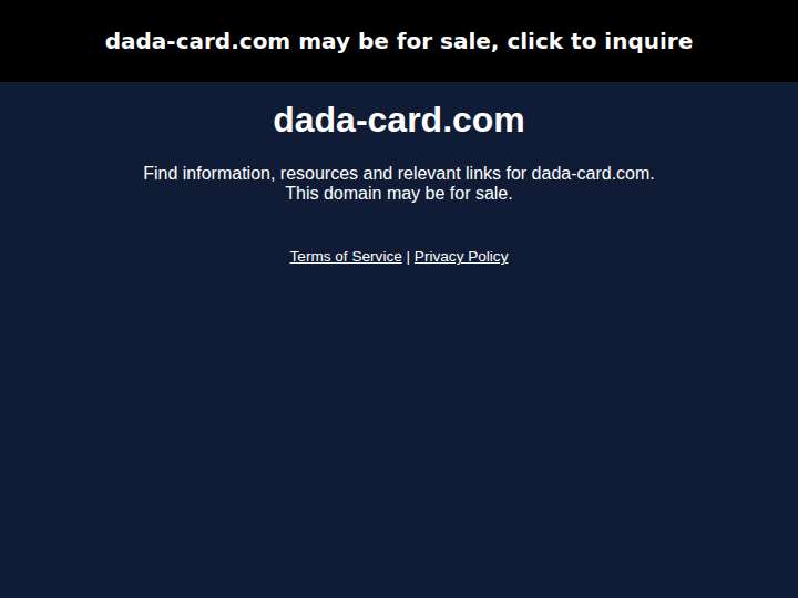 Dada Card website preview