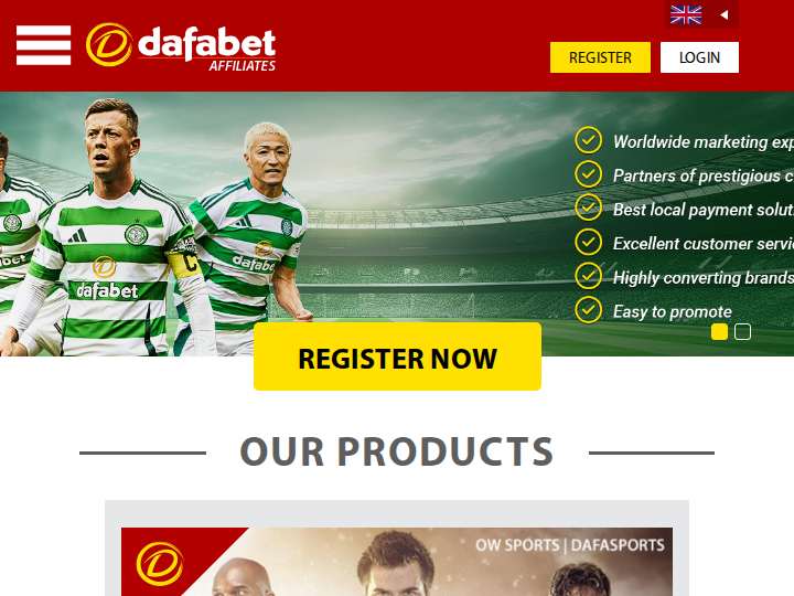 Dafabet Affiliates website preview