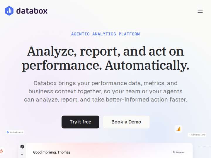 Databox website preview