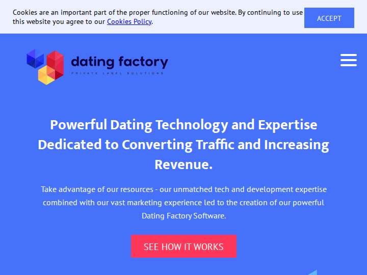 Dating Factory website preview