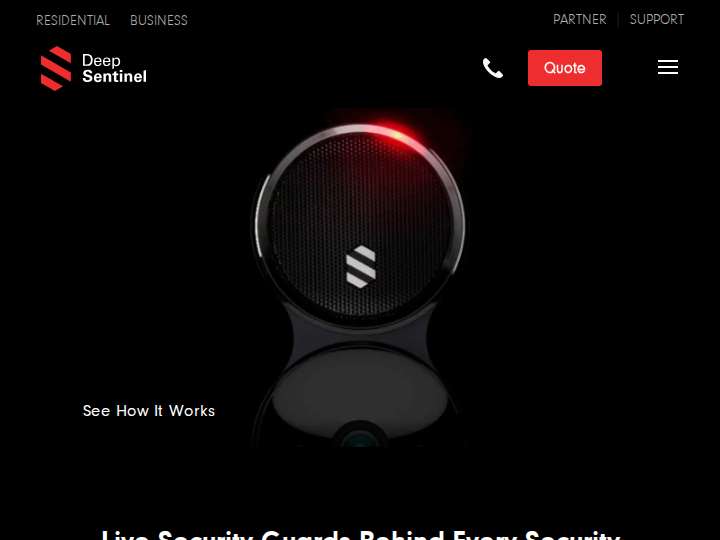 Deep Sentinel website preview