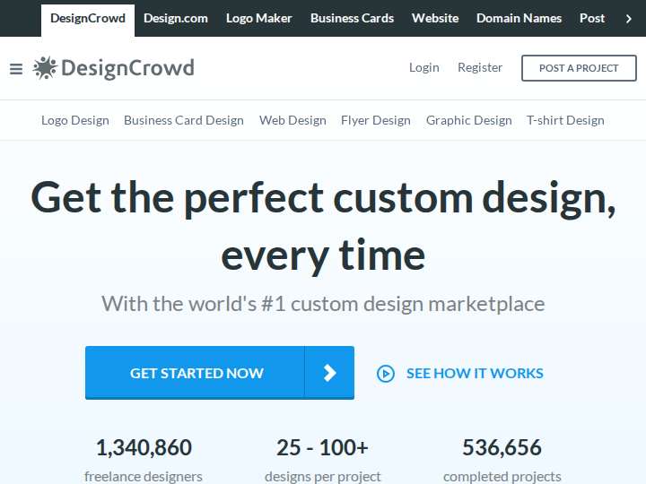 DesignCrowd website preview