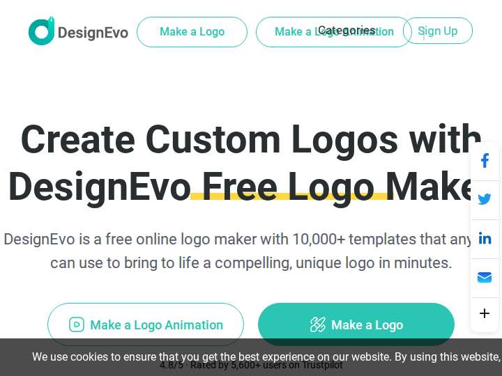 DesignEvo website preview