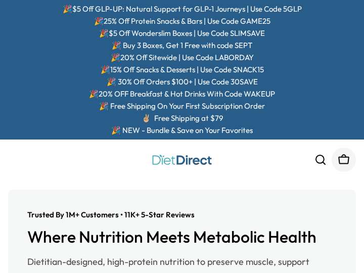 Diet Direct website preview