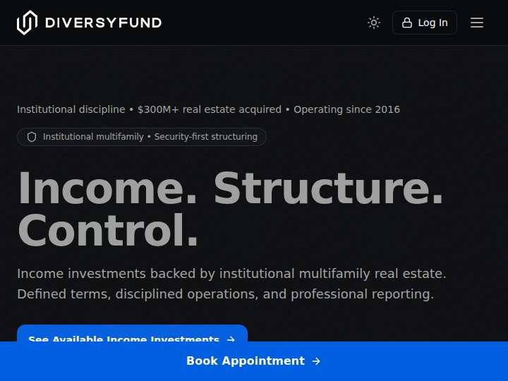 DiversyFund website preview