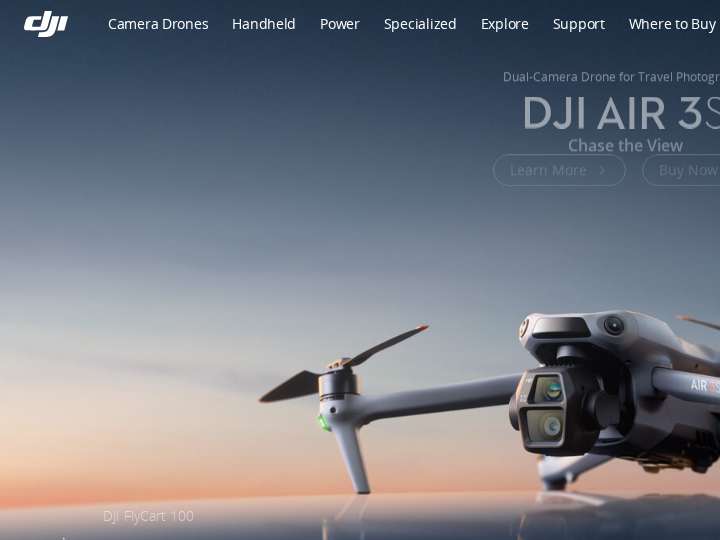 DJI website preview